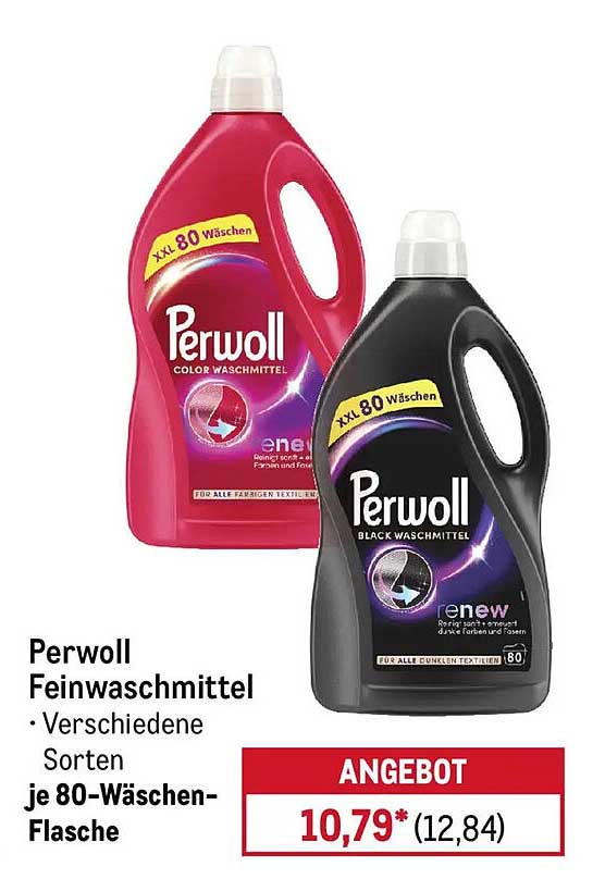 Perwoll Feinwaschmittel - verschiedene Sorten je 80-Waschen-Flasche