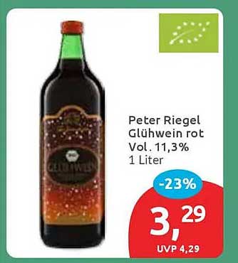 Peter Riegel Glühwein rot Vol. 11,3% 1 Liter