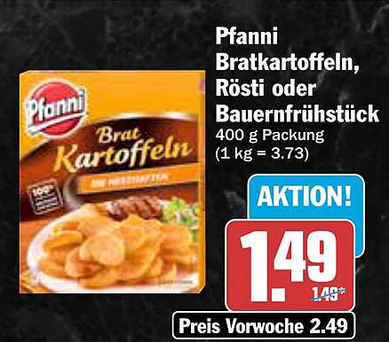 Pfanni Bratkartoffeln, Rösti oder Bauernfrühstück 400 g