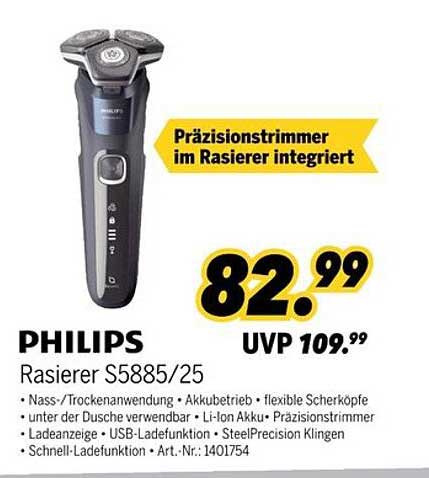 PHILIPS Rasierer S5885/25