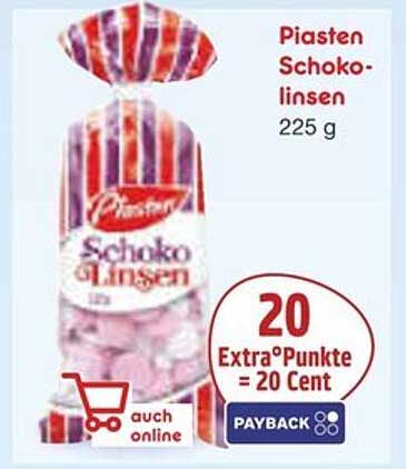 Piasten Schokolinsen 225 g