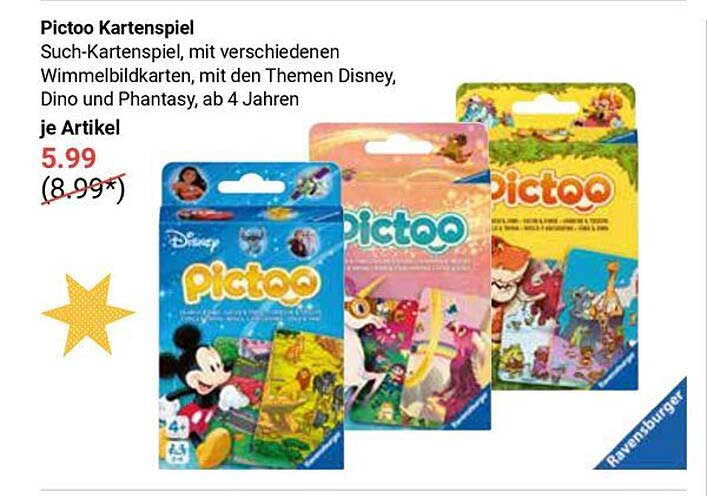 Pictoo Kartenspiel - Such-Kartenspiel mit verschiedenen Wimmelbildkarten