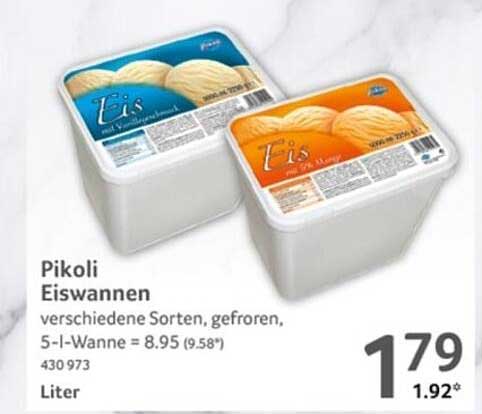 Pikoli Eiswannen – verschiedene Sorten, gefroren