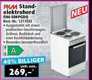 PKM Stand-Elektroherd EH4-50KPGDQ