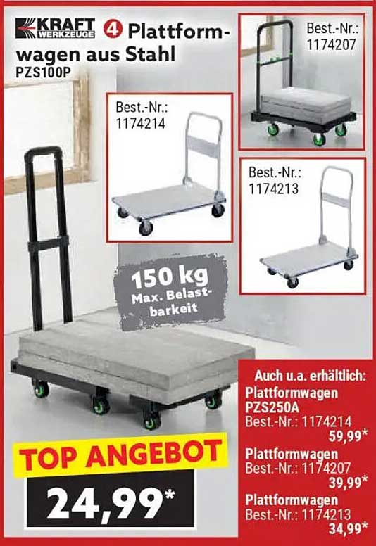 Plattformwagen aus Stahl PZS100P