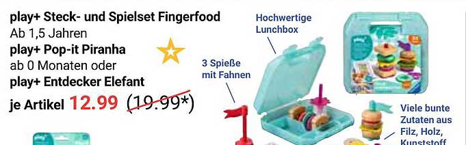 play+ Steck- und Spielset Fingerfood