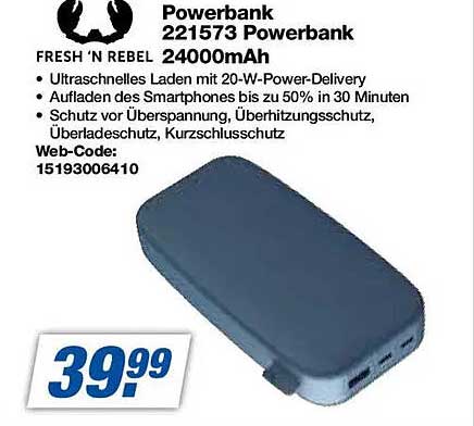 Powerbank 221573 Powerbank 24000mAh von Fresh 'n Rebel