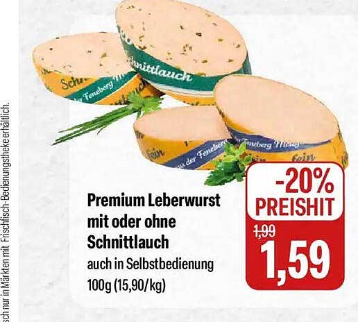 Premium Leberwurst mit oder ohne Schnittlauch