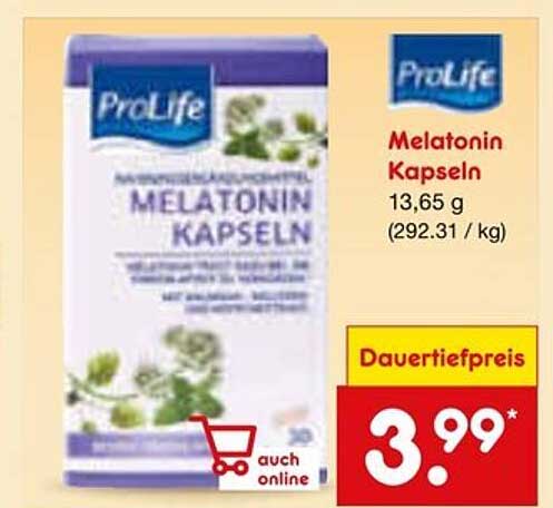 ProLife Melatonin Kapseln 13,65 g