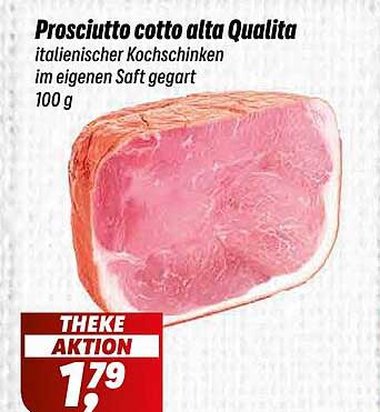 Prosciutto cotto alta Qualita - italienischer Kochschinken im eigenen Saft gegart