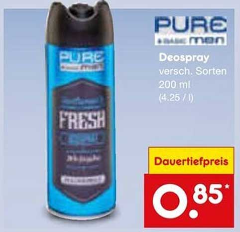 PURE Deospray für Männer - 200 ml