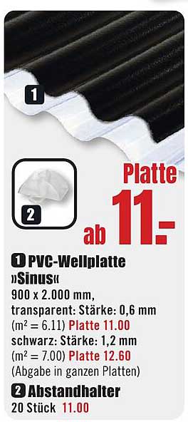 PVC-Wellplatte »Sinus«