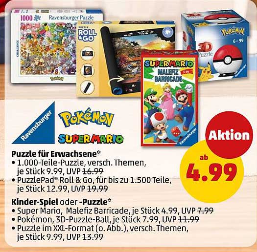 Ravensburger Super Mario Puzzle und Spiele ab 4,99 €