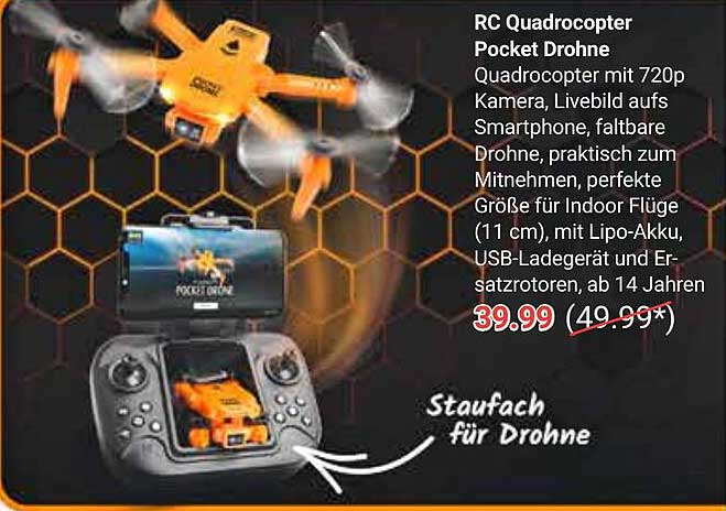 RC Quadrocpoter Pocket Drohne