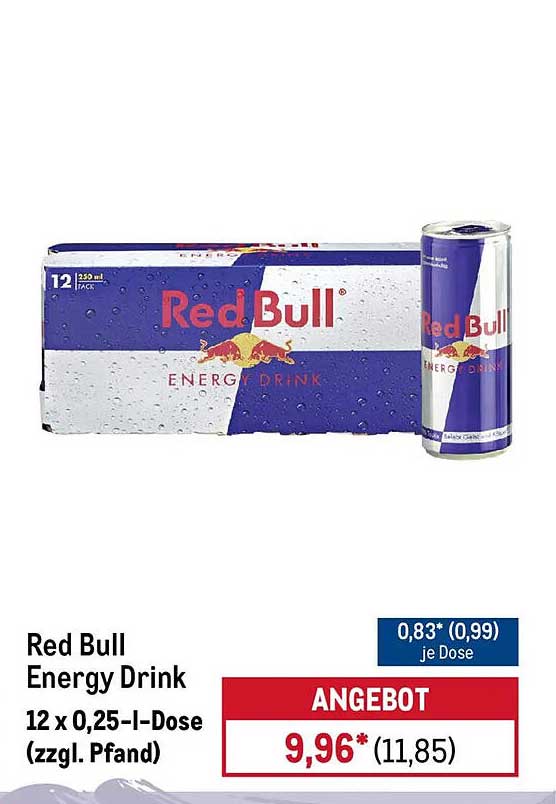Red Bull Energy Drink 12 x 0,25-l-Dose
