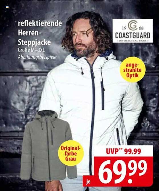 reflektierende Herren-Steppjacke