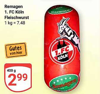 Remagen 1. FC Köln Fleischwurst 400g