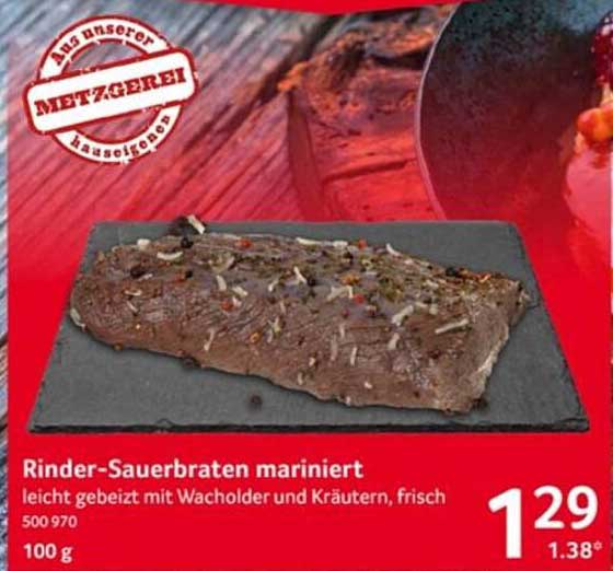 Rinder-Sauerbraten mariniert