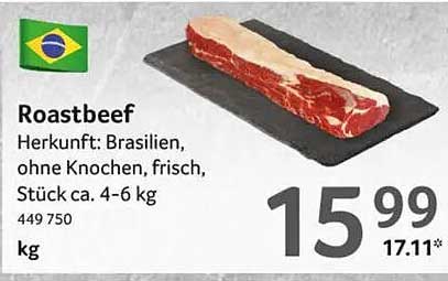 Roastbeef aus Brasilien – frisch und ohne Knochen
