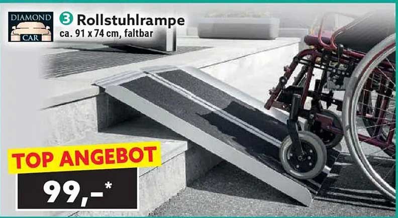 Rollstuhlrampe ca. 91 x 74 cm, faltbar