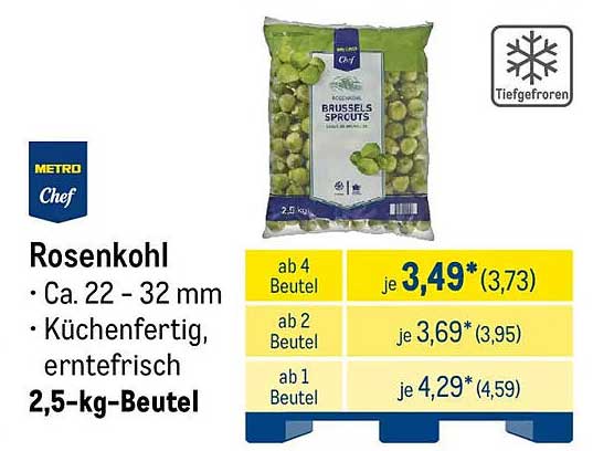 Rosenkohl 2,5-kg-Beutel - METRO Chef