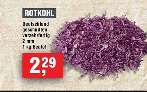 ROTKOHL Deutschland geschnitten 2 mm 1 kg Beutel
