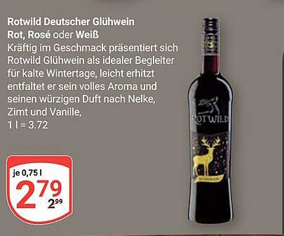 Rotwild Deutscher Glühwein Rot, Rosé oder Weiß