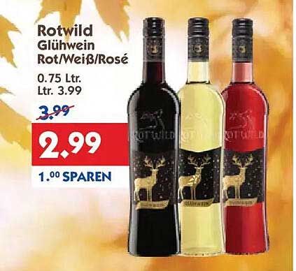 Rotwild Glühwein Rot/Weiß/Rosé 0,75 Ltr.