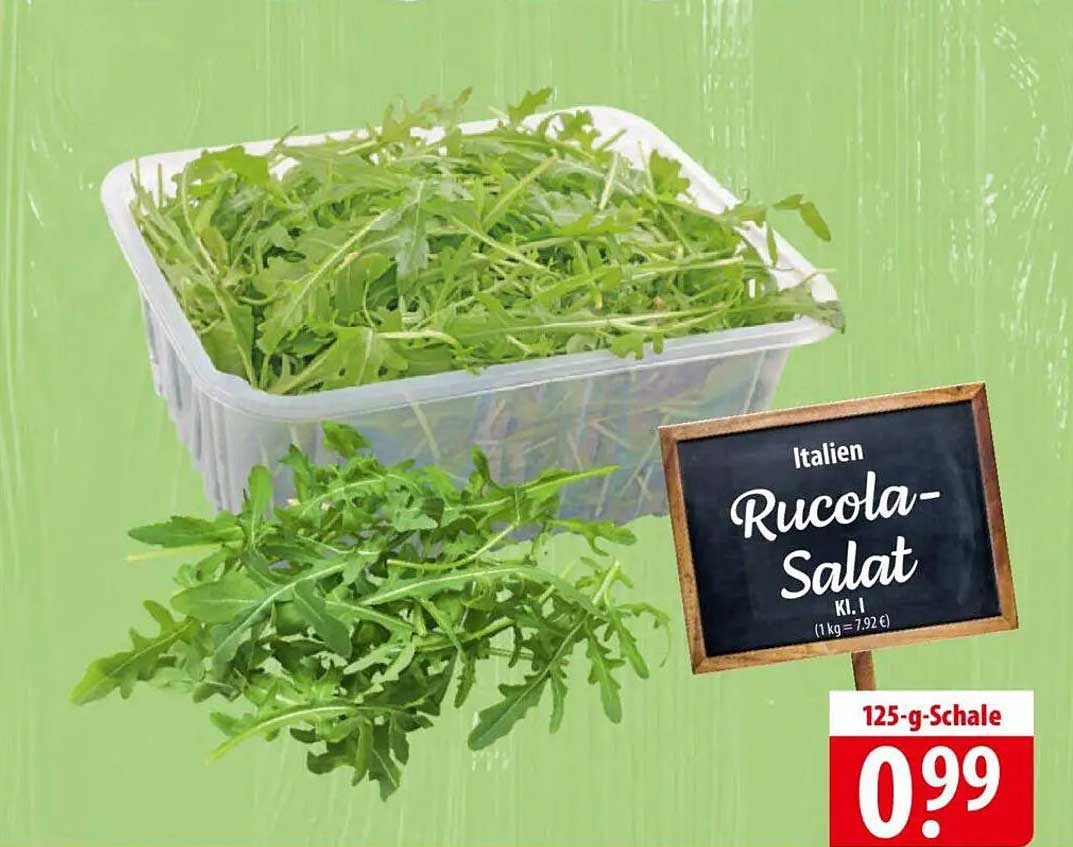 Rucola-Salat 125 g aus Italien
