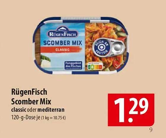 RügenFisch Scomber Mix classic oder mediterran - 120-g-Dose