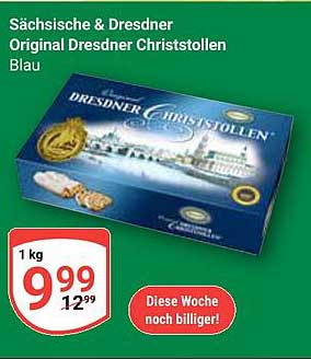 Sächsische & Dresdner Original Dresdner Christstollen Blau