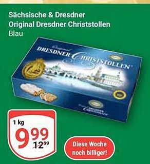 Sächsische & Dresdner Original Dresdner Christstollen Blau