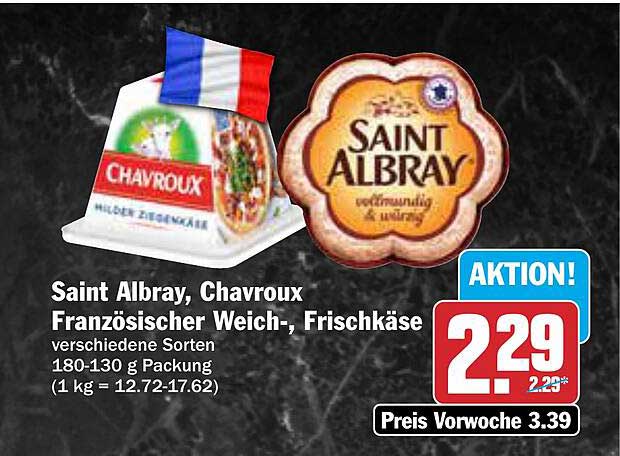 Saint Albray, Chavroux Französischer Weich-, Frischkäse