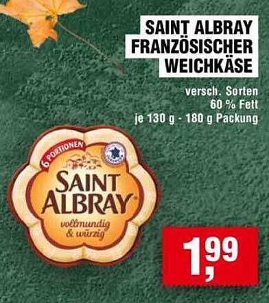 SAINT ALBRAY FRANZÖSISCHER WEICHKÄSE 130 g - 180 g