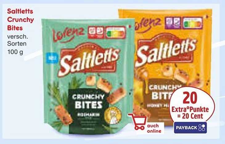 Saltletts Crunchy Bites - verschiedene Sorten, 100 g