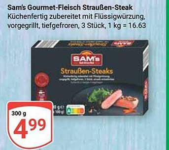 Sam's Gourmet-Fleisch Straußen-Steak