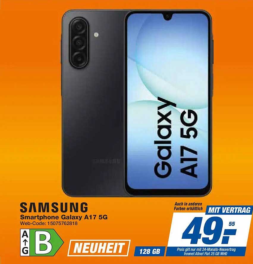 Samsung Smartphone Galaxy A17 5G - Neuheit mit Vertrag