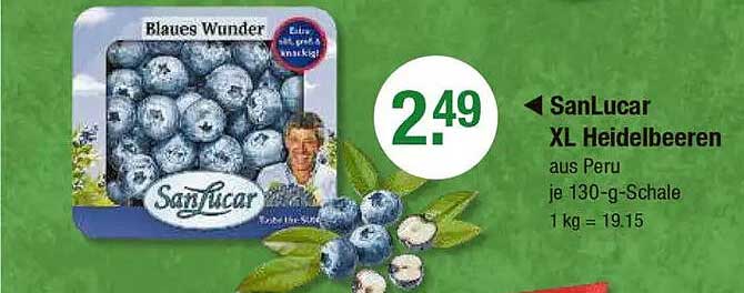 SanLucar XL Heidelbeeren aus Peru, je 130-g-Schale