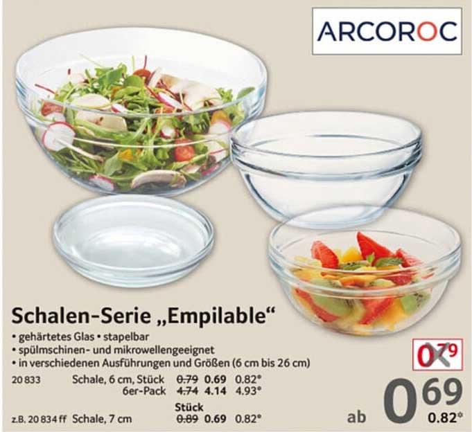 Schalen-Serie „Empilable“ von ARCOROC