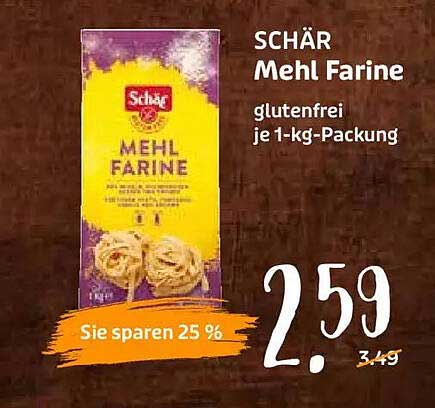 SCHÄR Mehl Farine glutenfrei je 1-kg-Packung