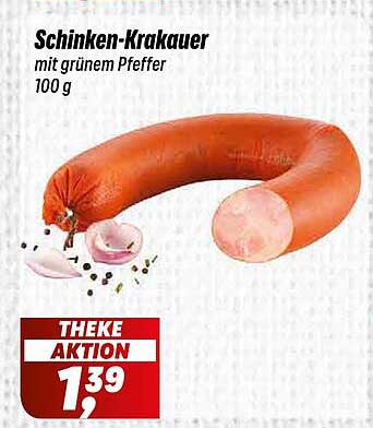 Schinken-Krakauer mit grünem Pfeffer 100 g