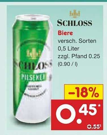 Schloss Bier verschiedene Sorten, 0,5 Liter zzgl. Pfand