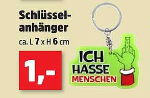 Schlüsselanhänger - Ich hasse Menschen