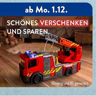 Schönes Verschenken und Sparen - Feuerwehr Spielzeugfahrzeug