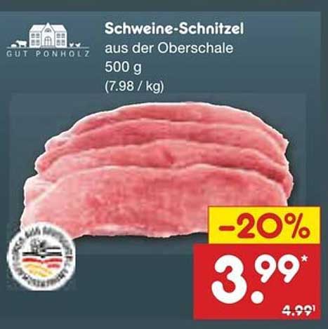 Schweine-Schnitzel aus der Oberschale