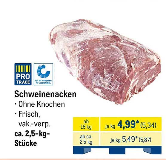 Schweinenacken - Ohne Knochen, frisch, vak-verpackt