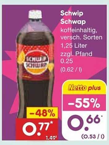 Schwip Schwap 1,25 Liter – Koffeinhaltige Erfrischung