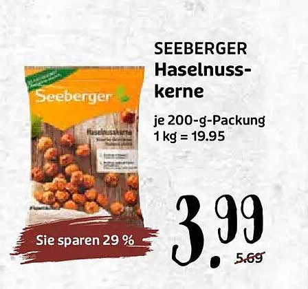 SEEBERGER Haselnusskerne - 200-g-Packung