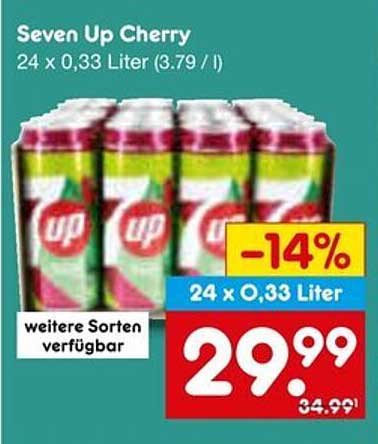 Seven Up Cherry 24 x 0,33 Liter