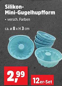 Silikon-Mini-Gugelhupfform - 12er-Set